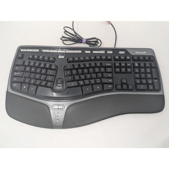 Microsoft 1048 KU-0462 X802610-001 Natural Ergonomic Keyboard 4000 v1.0 USB - Picture 1 of 6